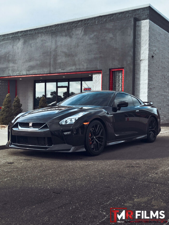 Ceramic window tint on a vehicle, providing enhanced privacy and UV protection.