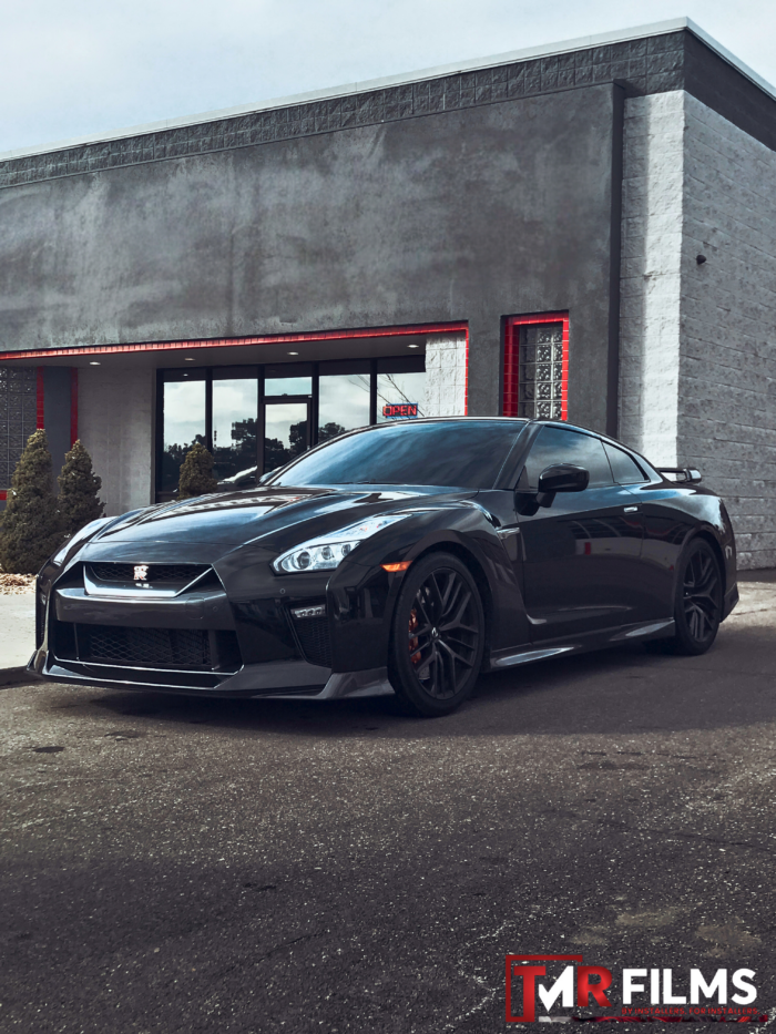 Ceramic window tint on a vehicle, providing enhanced privacy and UV protection.